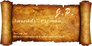 Januskó Piroska névjegykártya